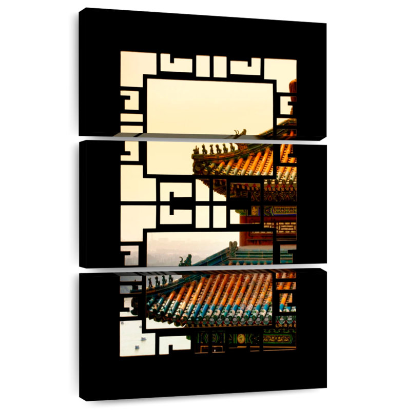 Nicci Asian Window Sunset, H 38 po x l 24 po