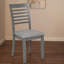 Ensemble de 4 chaises d'appoint rembourrées gris neutre, structure en bois d'hévéa pour salle à manger, style classique