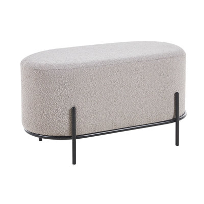 Ajmail 80cm Wide Oval Footstool Ottoman