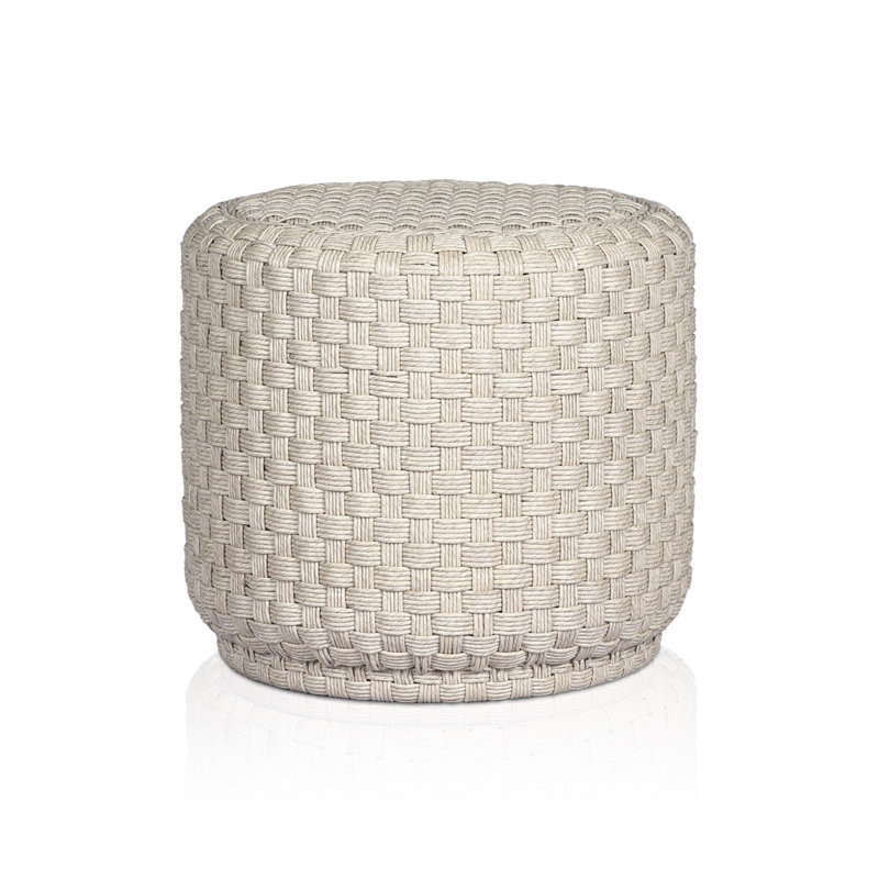 Venetia Outdoor End Table, Vintage White