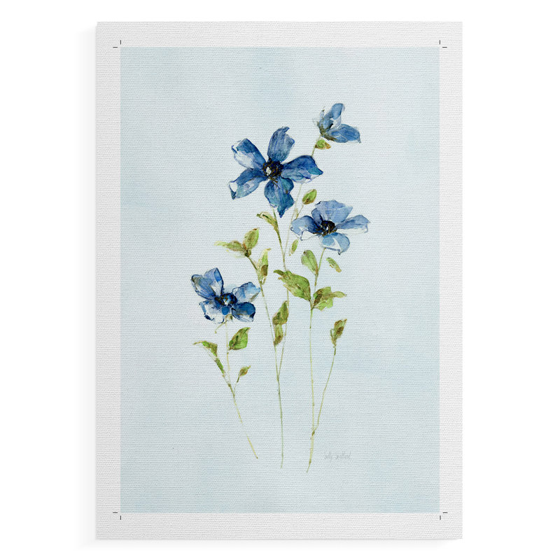 Blue Wonders II - Impression sur toile seulement - NON-CADRE, H 12 po x l 8 po