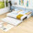 Twin Size Wooden Daybed with Trundle-1470487288
