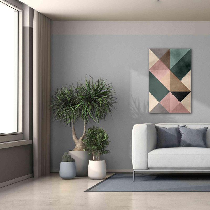 «Epangle Graffiti» «Triangle2» par Design Fabrikken, estampe numérique sur toile, 12 po x 18 po, H 40 po x l 26 po x P 1,5 po