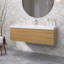 Meuble-lavabo moderne à rayures avec lavabo simple