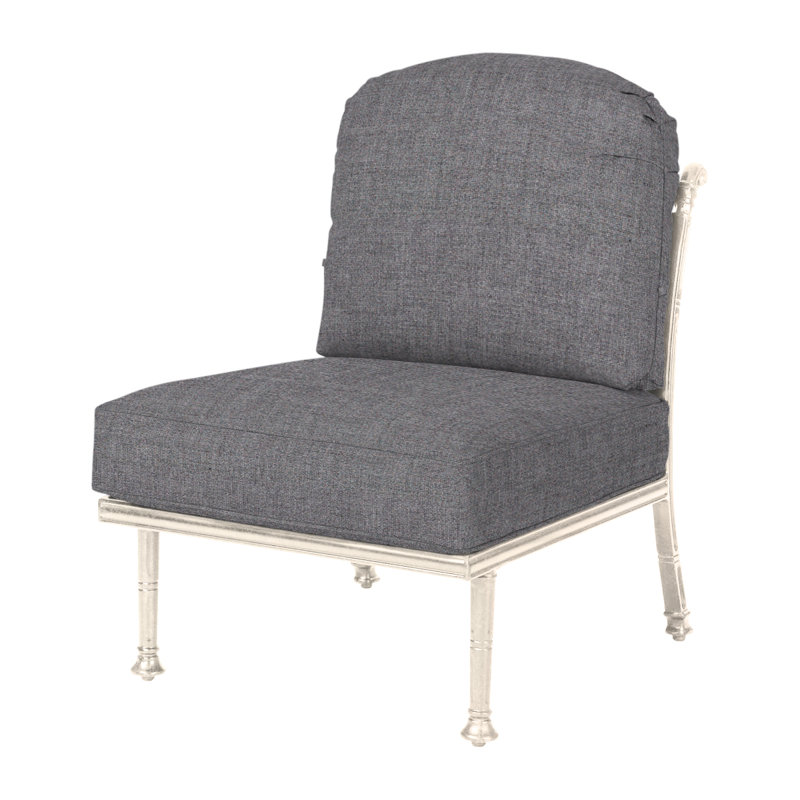 Florence Cast Outdoor Lounge Chair, Cast Slate Sunbrella® Plainweave, Desert Bronze