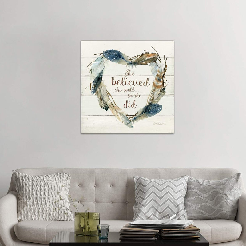 She Believed She Could by Carol Robinson - Wrapped Canvas Print, 93.98 cm H x 93.98 cm W x 3.175 cm D