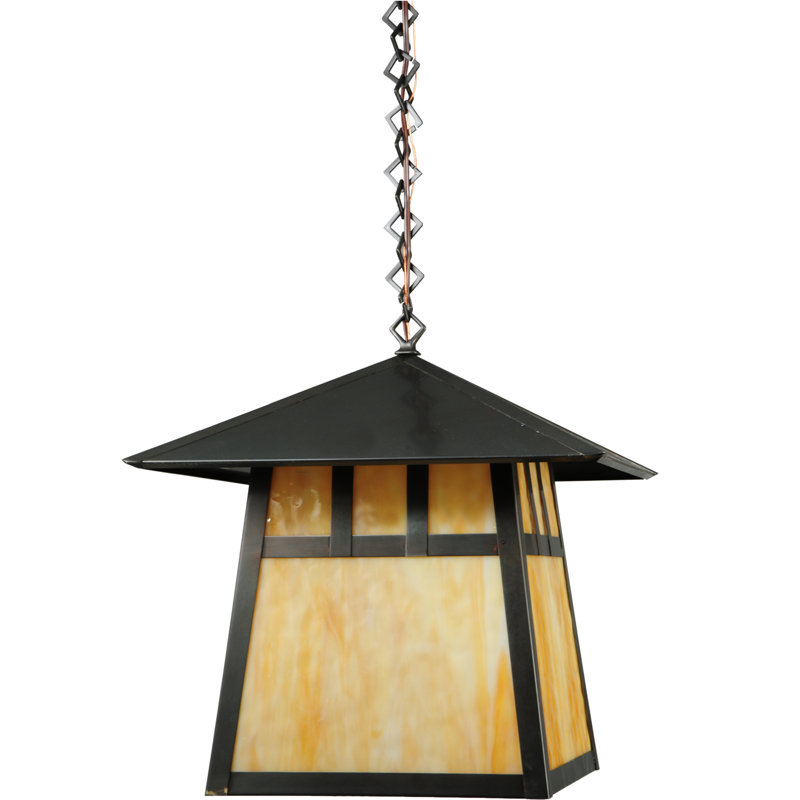 1 - Light Pendant, Craftsman Brown