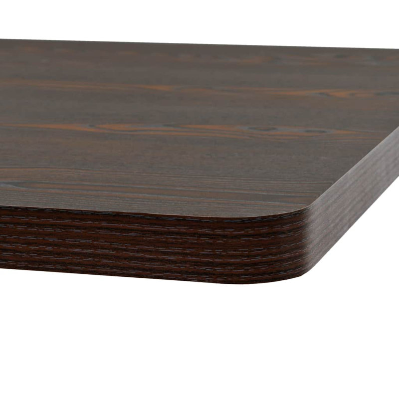 Stalvey Metal Base Dining Table, Dark Ash