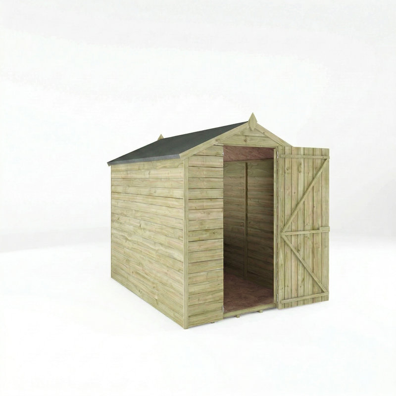 Mercia 7 x 5ft Overlap Apex Windowless Shed, No