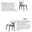 Ensemble de 6 chaises de salle à manger modernes entièrement assemblées en similicuir blanc avec des pieds en bois massif noir-680667885