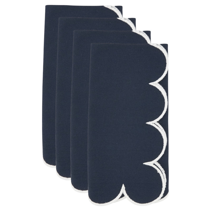 Serviette rectangulaire Paddock 100% coton, Marine
