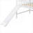 Solid Pine Platform Low Loft Bed Full Size Compact Space-Saving With Ladder And Slide White-Toned