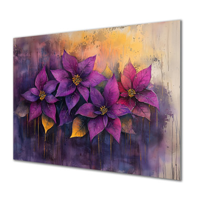 Lavender Poinsettias Field In The Breeze I -Poinsettias Metal Wall Decor