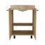 Armoire sur pied autoportante à quatre pieds, deux portes, deux tablettes, chêne clair