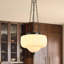 Luminaire suspendu en verre opale 1 lumière pour salle à manger Glint