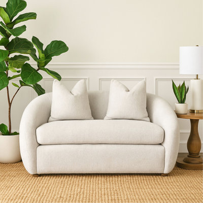 Tissu de plage avec 2 coussins, rembourré blanc, fabrication à ressorts à arc, siège réversible, mousse à coussin de densité 1,8, 31,3 po de hauteur, 98,93 lb, 35 po de largeur, 65 po de profondeur, ressort