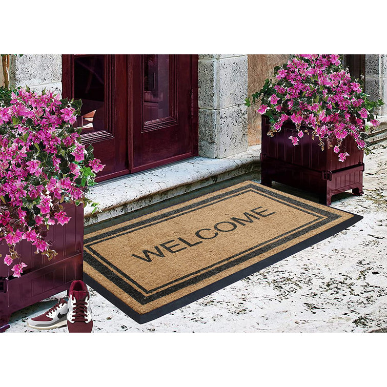 Alexarae Non-Slip Outdoor Door Mat Lark Manor Mat Size: Rectangle 2'6 x 4