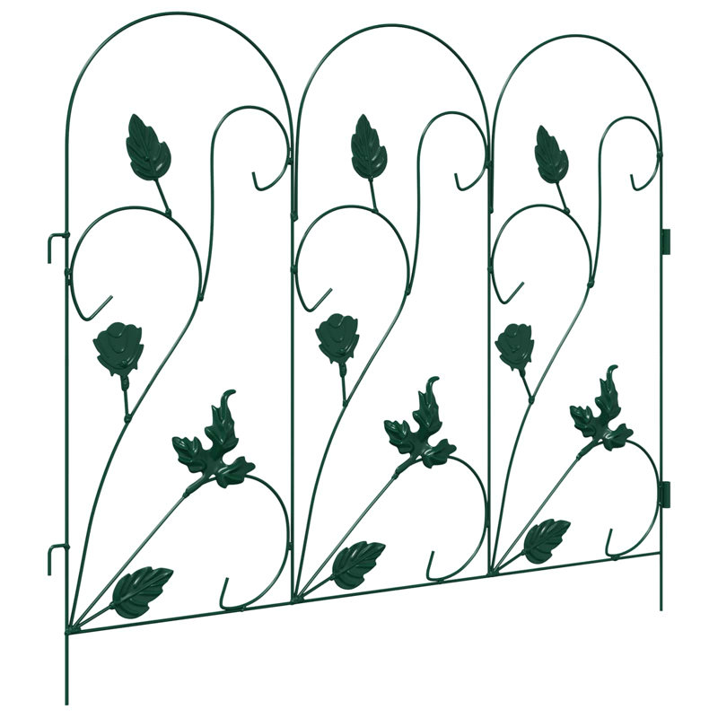 54.5cm H x 307cm W Steel Hardware, Green