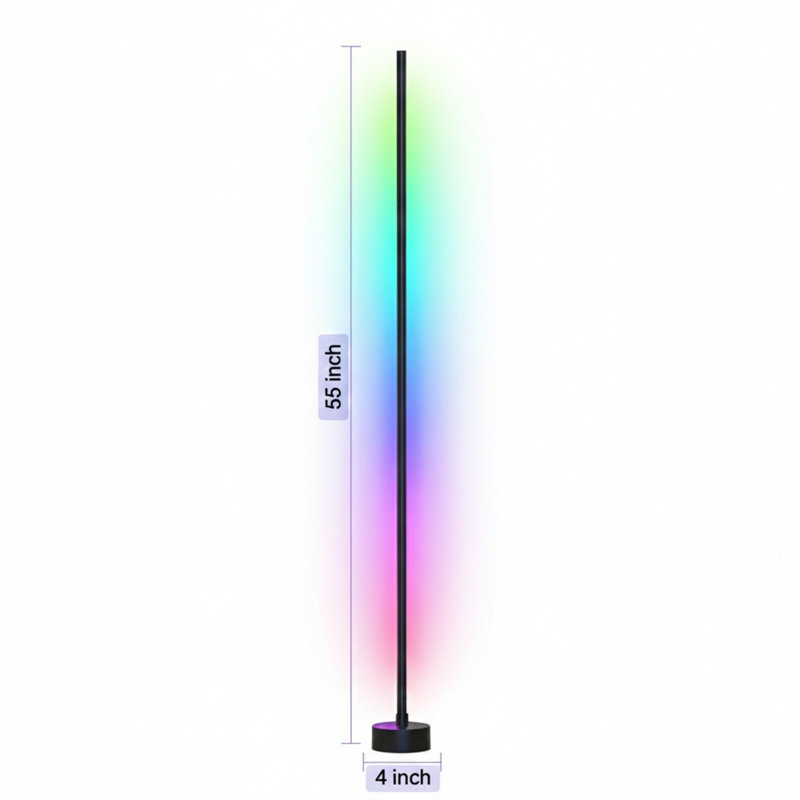 Corner Floor Lamp - Smart RGB LED Corner Lamp With App And Remote Control, 16 Million Colors & 68+ Scene, Music Sync, Timer Setting - Ideal For Living Rooms, Bedrooms, And Gaming Rooms