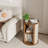 Boho Side Table, 2-tier End Table With Adjustable Shelf And Sackcloth Finish For Living Room, Bedroom-66836576