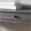 Console avec tiroir et tablettes ouvertes, polyvalente et fonctionnelle pour tout espace.
