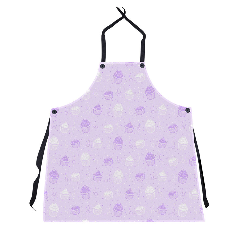 Bib Apron, Purple/White