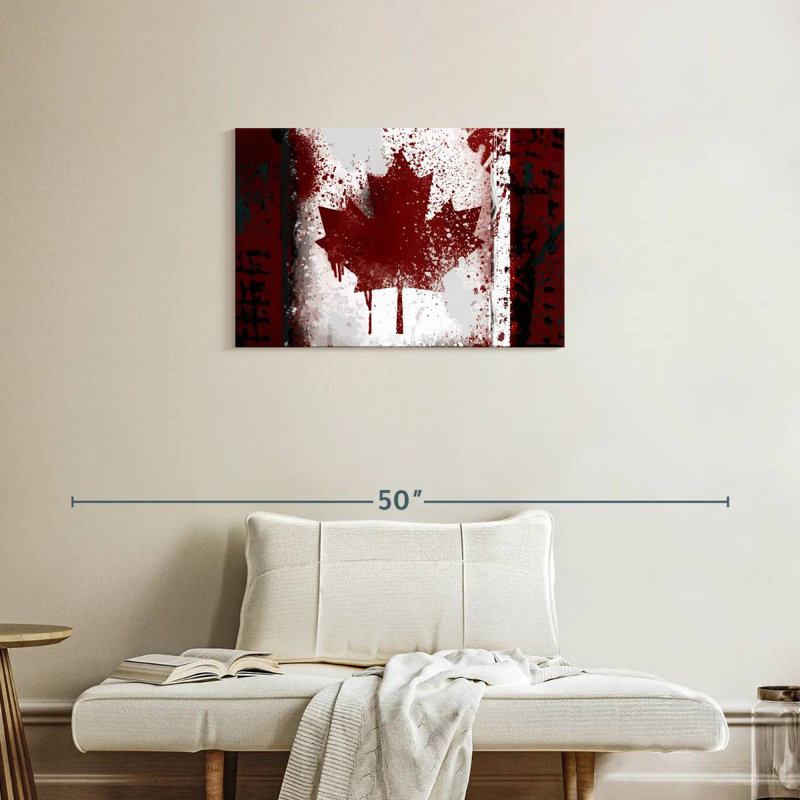 Borges Rustic Canada Flag, 20" H x 30" W