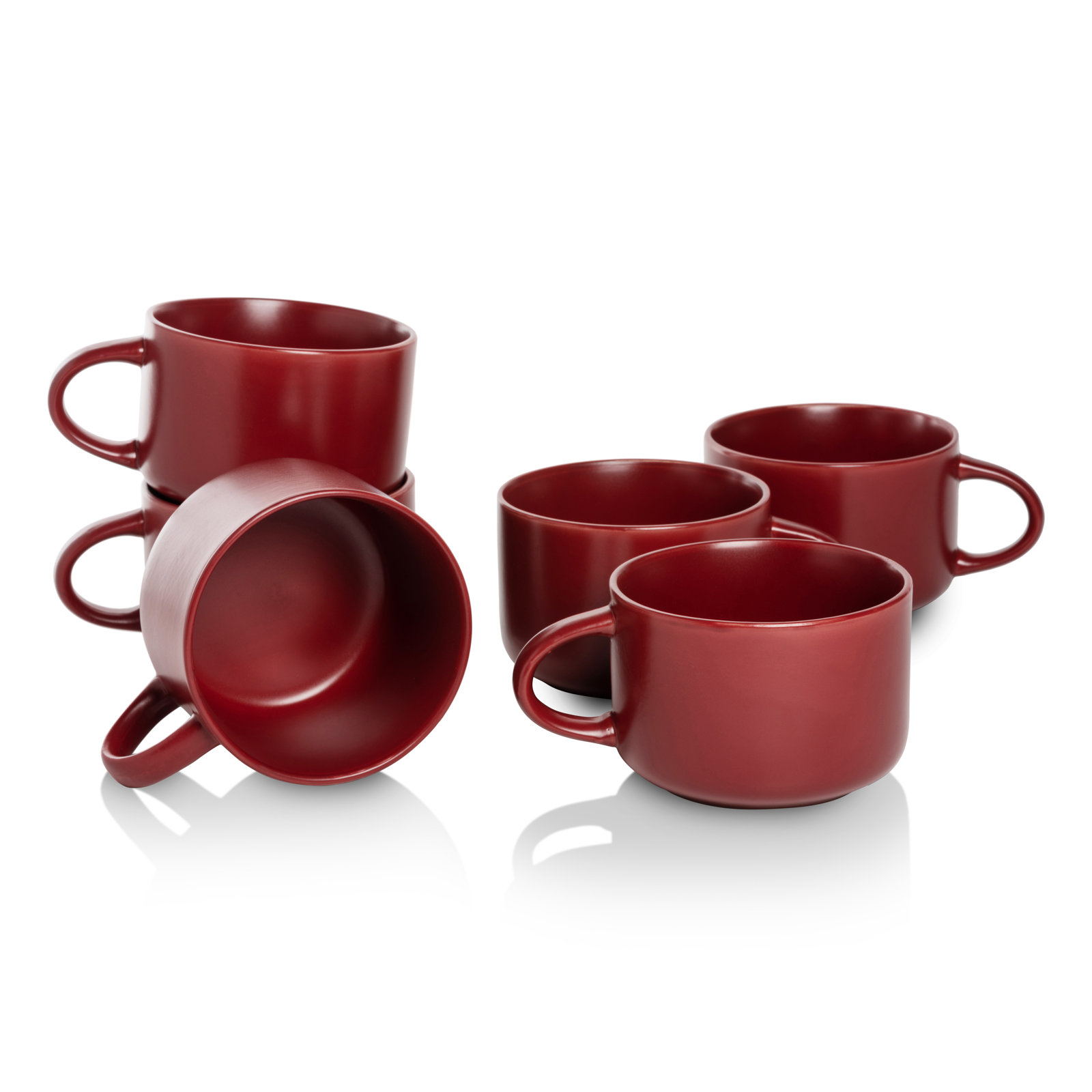 Wazee Matte Mug, Red