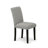 3 Piece Dining Room Furniture Set Contains a Rectangle Butterfly Leaf Kitchen Table and 2 Shitake Linen Fabric Upholstered Chairs, Black-357682417-357682419-358068742