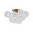 3 - Light Frosted Glass Bubble Sputnik Semi Flush Mount-1577494006