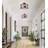 3-Light Hammered Glass Drum Semi Flush Mount