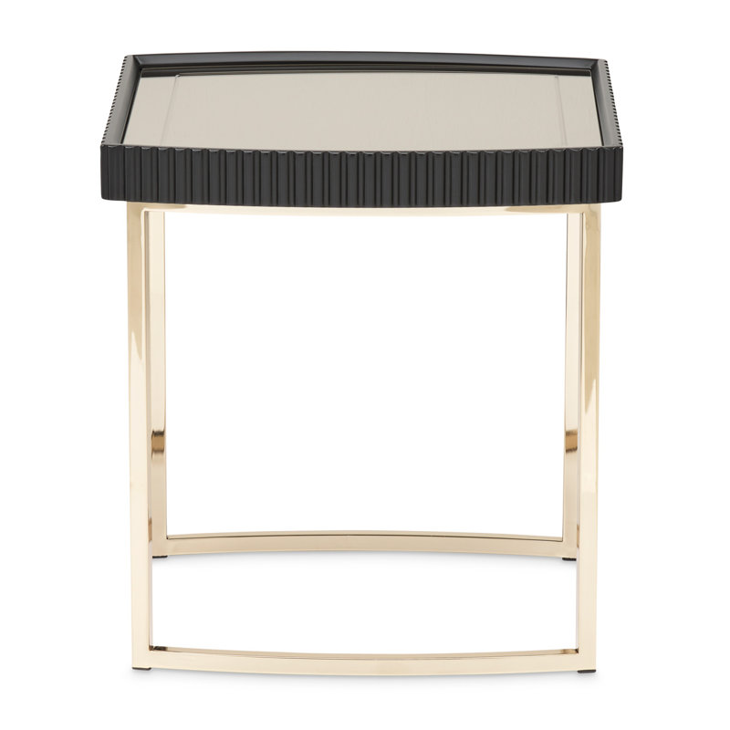 Lisbon End Table, Silken Matte Black