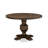 5 Piece Dining Set Includes a Round Dining Room Table with Pedestal and 4 Limelight Linen Fabric Upholstered Chairs, Distressed Jacobean-78437306