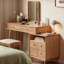 Coiffeuse avec miroir, 6 tiroirs, 1 chaise