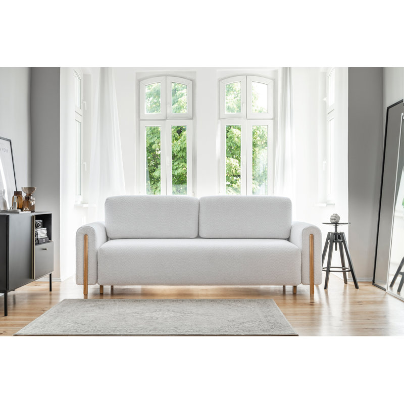 Ageeth Sofa Bed, Oak, Light Grey