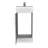 Toledo Single Door Bathroom Vanity Cabinet, Metal Handle with Sink Top
