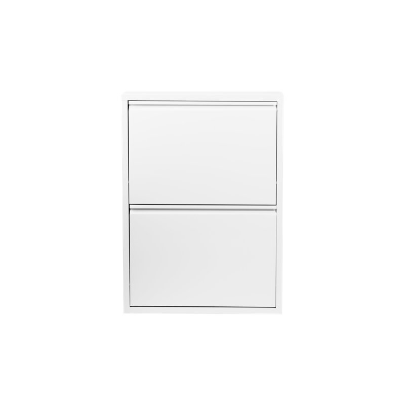 4 Pair Shoe Storage Cabinet, White
