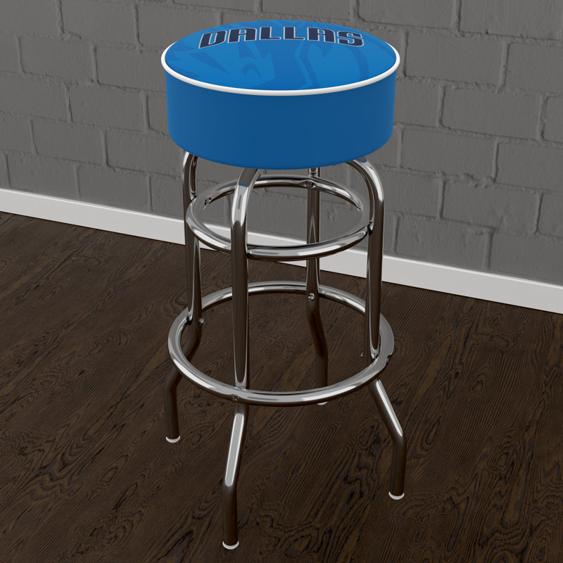Swivel Upholstered Counter Stool with Metal Frame