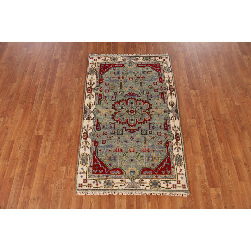 Tapis traditionnel indien à motif géométrique 3 x 5