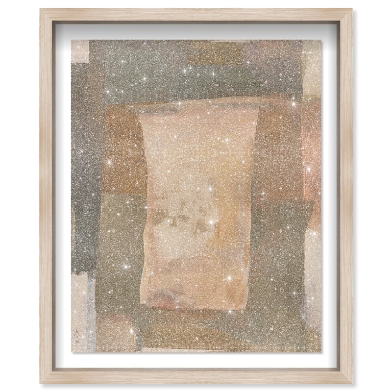 Rugged Roots Shadowbox Abstract Print by Oliver Gal, Black Frame, 16 x 20, 31.5"H x 25.5"W, Natural Oak Frame