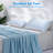 Luxury Queen Cooling Down Alternative Bed Pillows - Hotel Collection Bed Pillows & Breathable Medium Firm Microfiber Filled Pillows (Set of 2)