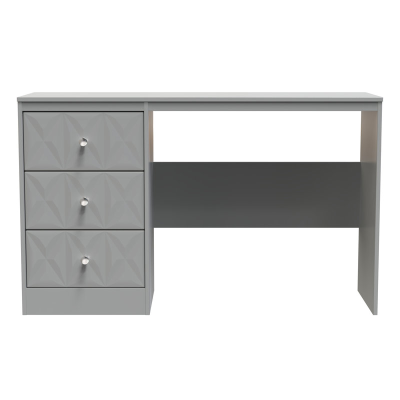 Ceinwen 3 Drawer Desk (Ready Assembled), Dusk Grey