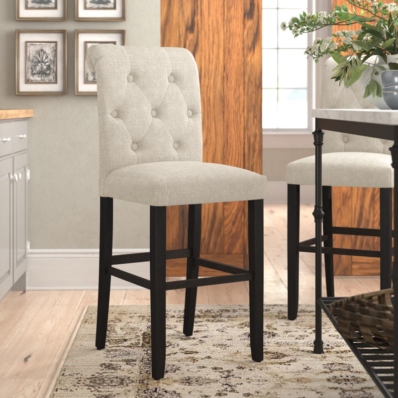 Tabouret de comptoir Caprisha, Gris, 45", Naturel
