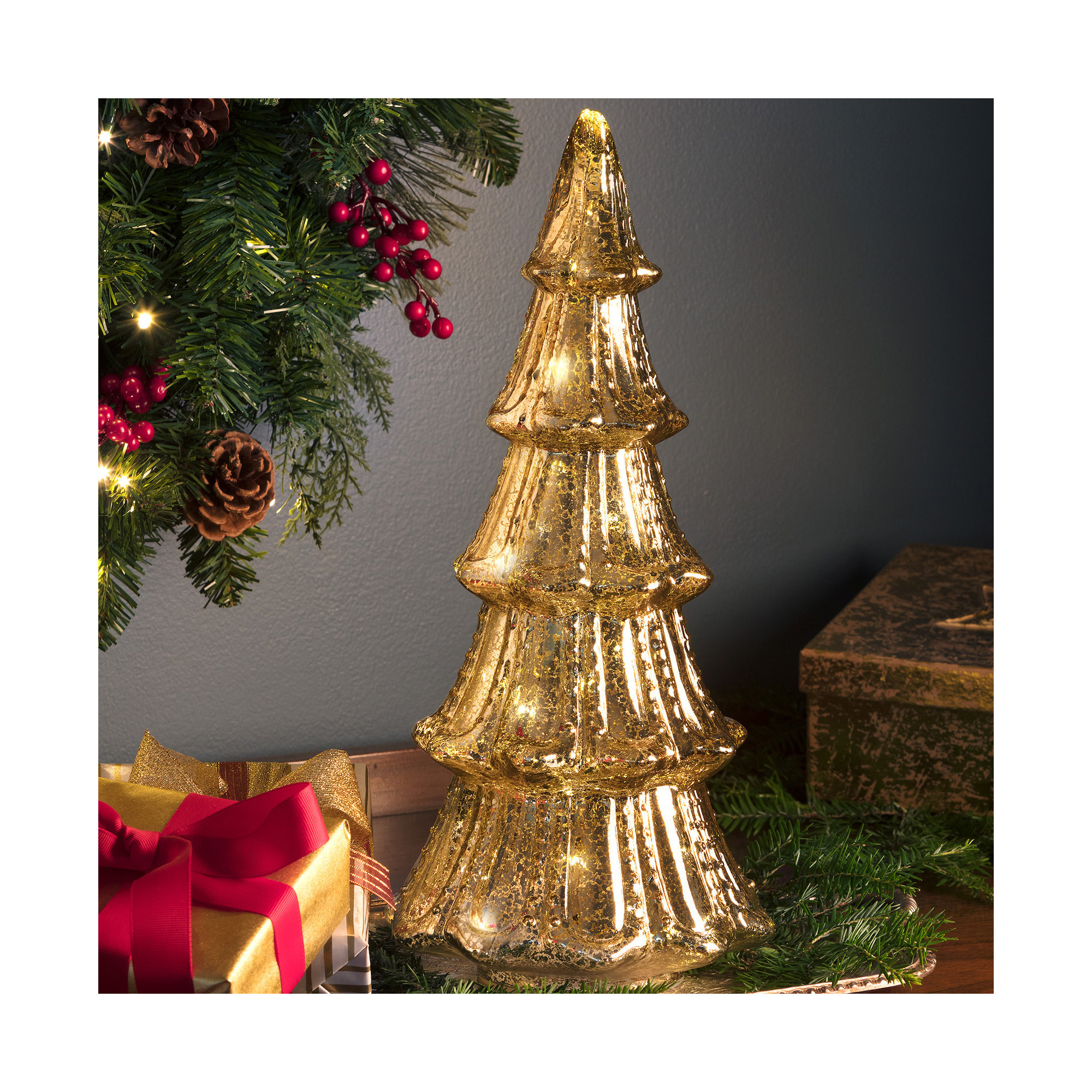 Tabletop Tree, Gold