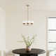 Avoca 3 Light Metal Dimmable Chandelier