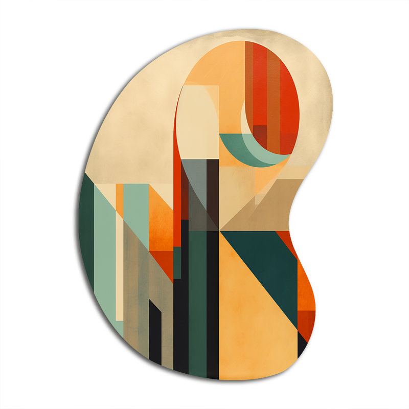 Cvja - art moderne de style Mid-Century - art mural asymétrique en métal, H 39 po x l 28 po