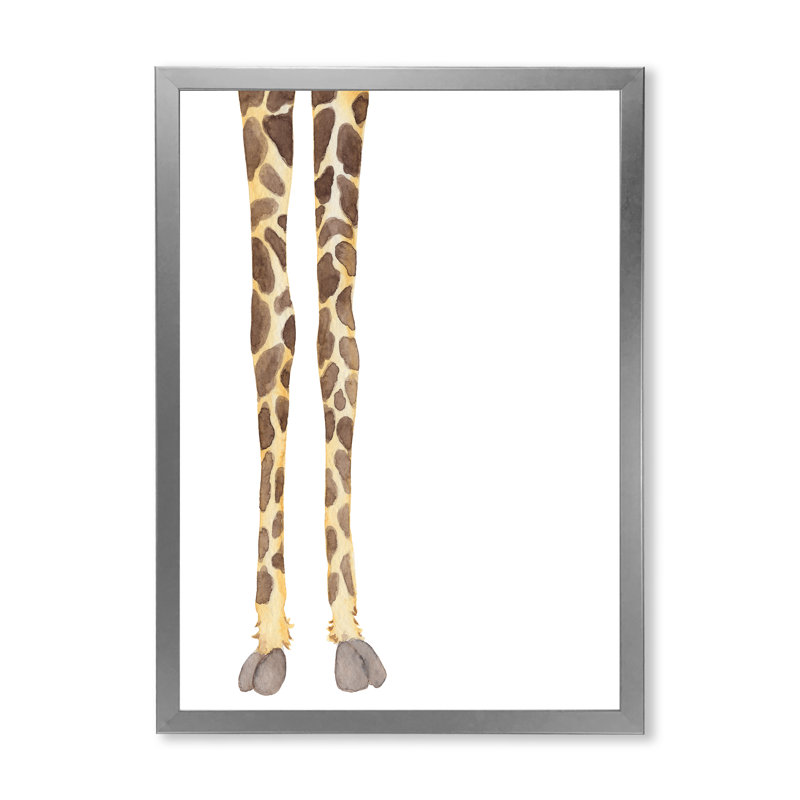«Giraffe Legs on White», reproduction sur toile, Cadre photo argenté, H 20 po x l 12 po x P 1 po