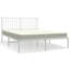 Metal Bed Frame with Headboard White-275720542