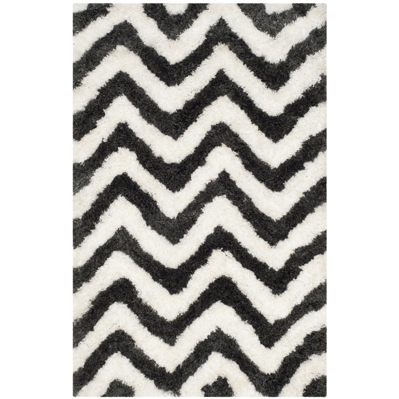 Hempstead Barcelona Shag Hand Tufted Performance Chevron Rug, Rectangle 3' x 5'