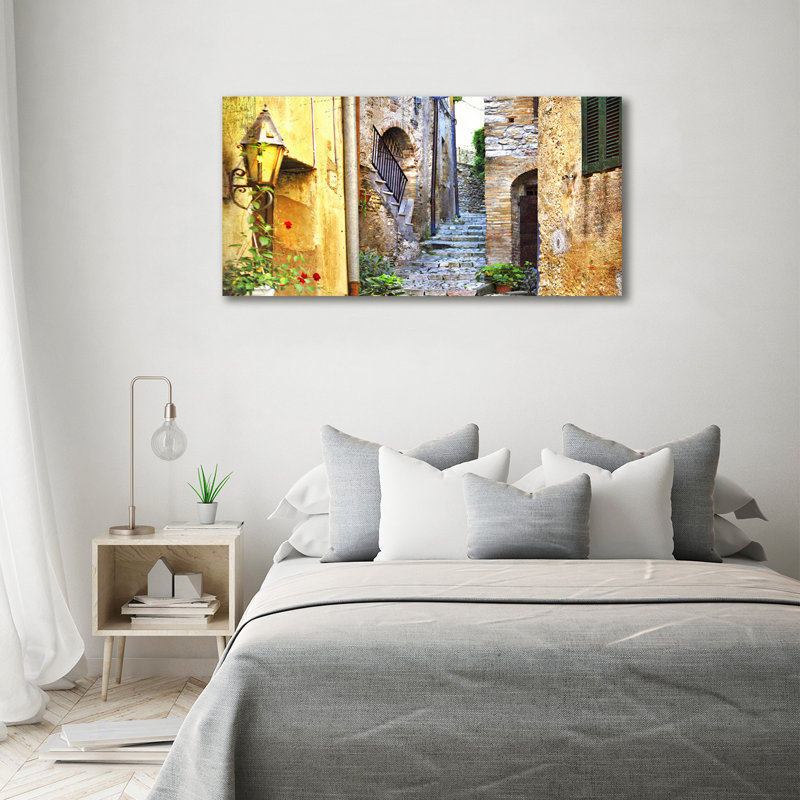 A Charming Street - Wrapped Canvas Print
